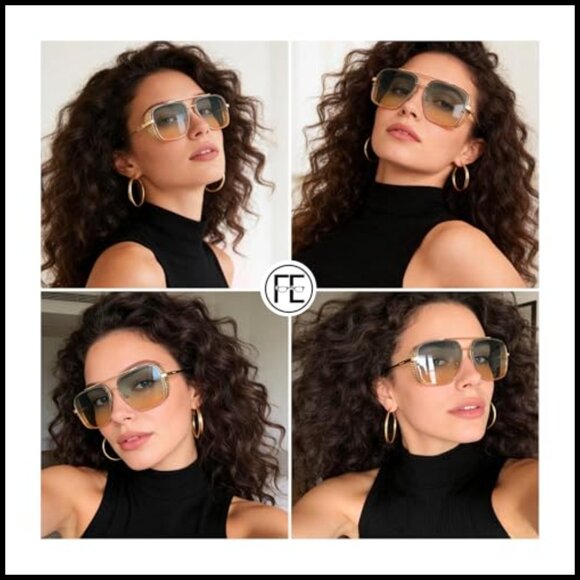 Metal Frame Polarized Sunglasses Vintage Square Aviator Driving Fishing main image 6